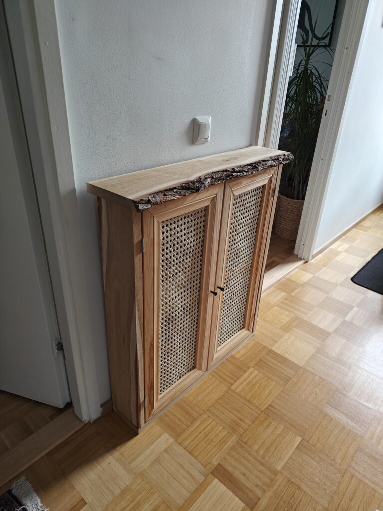 Cabinet with rattan