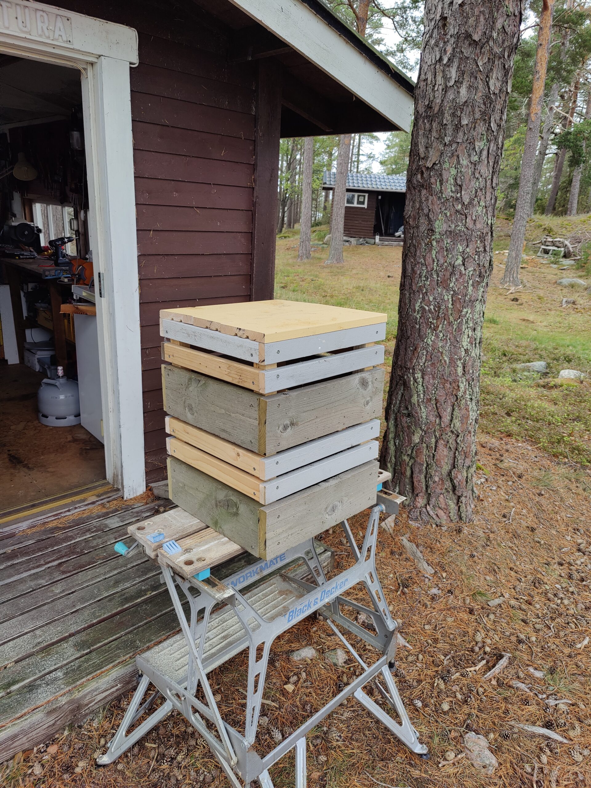 Scrap wood storage box