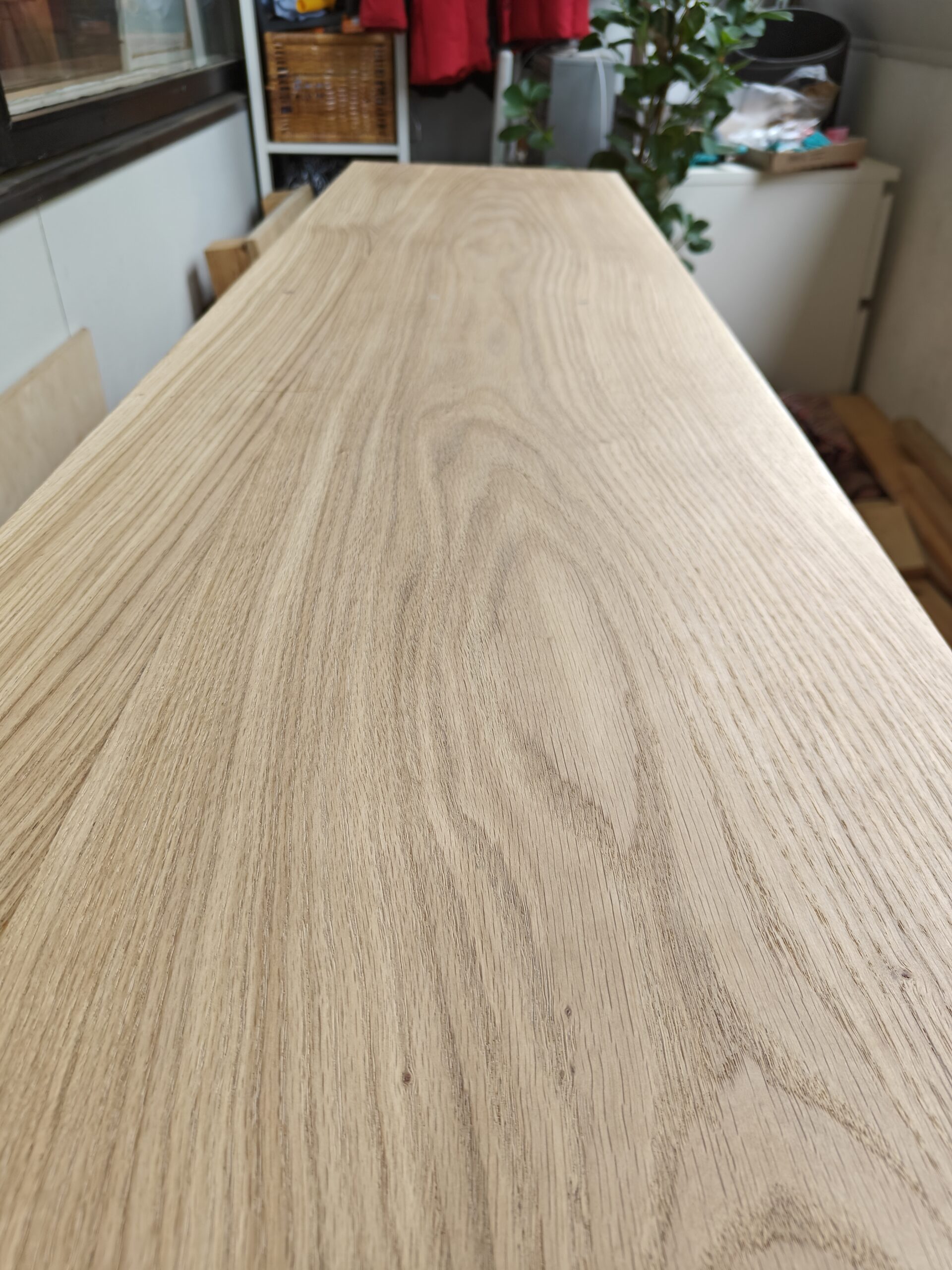 Oak bench top surface