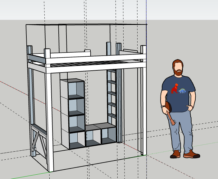 Loft bed drawing