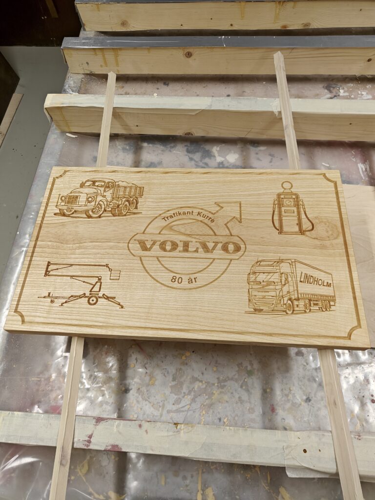 CNC carved birthday tray trucker